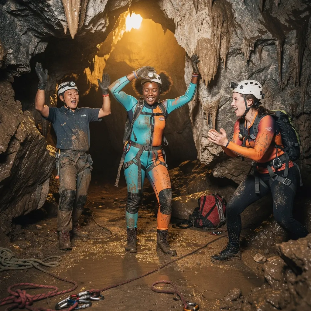 Подземная пещера с впечатляющими сталактитами и сталагмитами