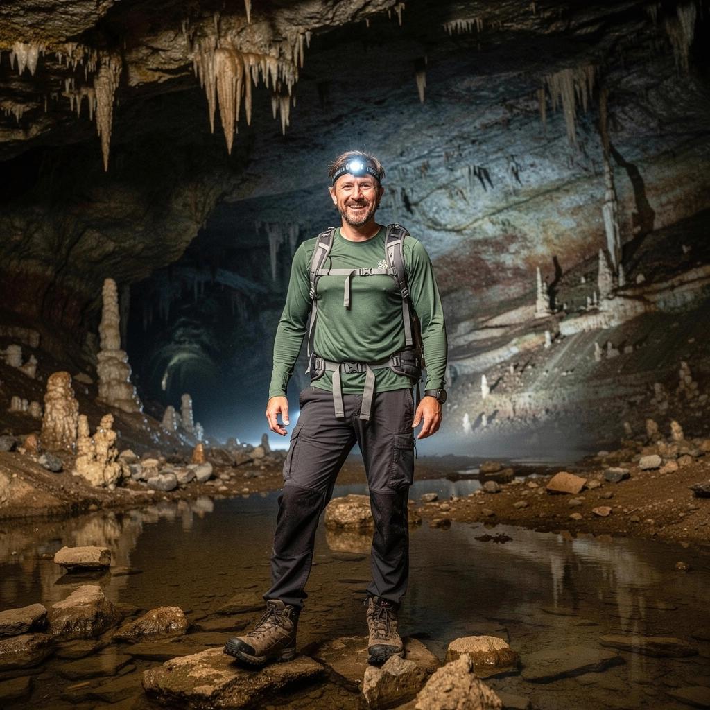 Картинка с геологическими образованиями в пещере