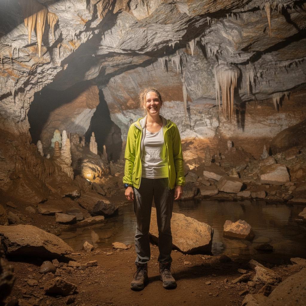 Туристическая группа, наслаждающаяся экскурсиями по подземным туннелям