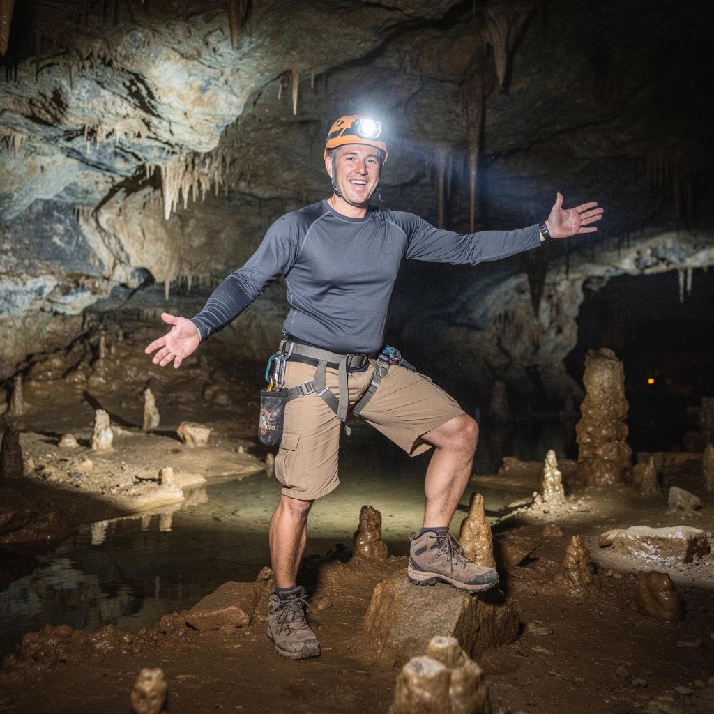 Фотография пещерного озера с отражениями камней